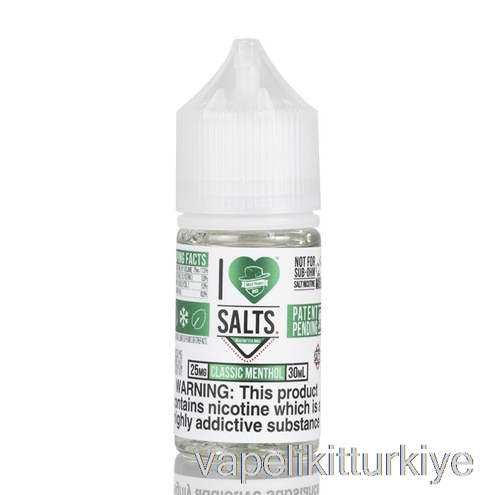 Vape Elektronik Sigara Klasik Mentol - Tuzları Severim - 30ml 50mg